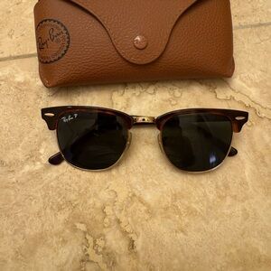 Ray-Ban Tortoise and Gold Clubmaster Sunglasses
